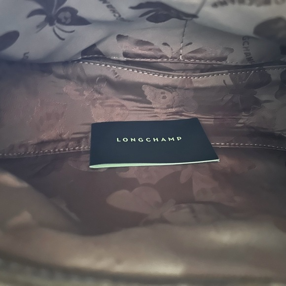 Longchamp Small Roseau Croc Embossed Top Handle Bag Leather - Picture 3 of 7